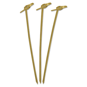 AmerCareRoyal® Knotted Bamboo Pick, Olive Green, 4", 1000-carton freeshipping - TVN Wholesale